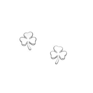 Sterling Silver Shamrock Stud Earrings – Lucky Charm